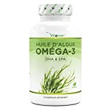 Omega 3 vegan - 120 gélules - Hautement dosé avec 1.500mg d'huile d'algues par dose journalière - Premium : matière ...