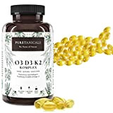 Oméga 3 + Vitamine D3 + K2 MK7 All-Trans - Premium Essentiels O3-D3-K2 Complexe à Haut Dosage - Huile de ...