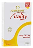 Omegor Vitality 500 - Huile de Poisson Sauvage avec 90 % d'Oméga-3 TG, 60 Gélules
