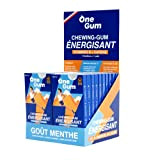 OneGum Chewing-gums énergisants à la caféine et aux vitamines B3, B6 et B12 | Pack de 20 boites (200 pièces) ...