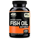 Optimum Nutrition Fish Oil, Huile de Poisson, Omega 3 avec Acides Gras à Longue Chaîne DHA et EPA, Non Aromatisé, ...