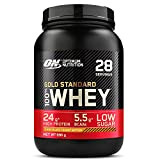 Optimum Nutrition Gold Standard 100% Whey Protéine en Poudre avec Whey Isolate, Proteines Musculation Prise de Masse, Chocolat Beurre de ...