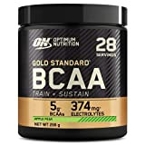 Optimum Nutrition Gold Standard BCAA, Acides Aminés en Poudre, Complément Alimentaire avec Vitamine C, Zinc, Magnésium et Électrolytes, Saveur Pomme ...
