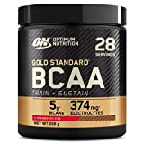 Optimum Nutrition Gold Standard BCAA, Acides Aminés en Poudre, Complément Alimentaire avec Vitamine C, Zinc, Magnésium et Électrolytes,, Saveur Fraise ...