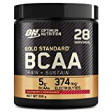 Optimum Nutrition Gold Standard BCAA, Acides Aminés en Poudre, Complément Alimentaire avec Vitamine C, Zinc, Magnésium et Électrolytes, Framboise Grenade, ...
