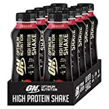 Optimum Nutrition ON High Protein Shake, Boisson Protéinée avec Whey Protéine sans Sucre Ajouté, Milkshake Prêt à Boire, Saveur Fraise, ...