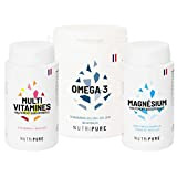 Pack Incontournables • Multivitamines • Magnésium • Omega 3 • Indispensables pour prendre soin de sa santé • NUTRIPURE