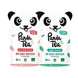 Panda Tea - Thé et Infusion Cure Detox Bio - 56 Sachets/Infusettes Coton - Challenge 28 jours - Certifié Biologique
