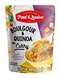 Paul & Louise - Boulgour et quinoa au curry 250g - Source de protéines et de fibres - Prêt en ...