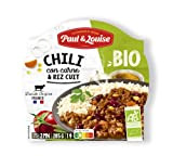 Paul & Louise Chili Con Carne et son Riz Bio 285g - Prêt en 2 min - 100 % viande ...
