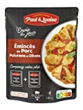 Paul & Louise Envie Du Jour - Emincés de porc, poivrons & olives 180g - Sachet micro ondable - Prêt ...