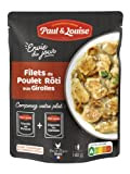 Paul & Louise Envie Du Jour - Filets de poulet rôti aux Girolles 180g - Sachet micro ondable - Prêt ...