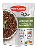 Paul & Louise Envie Du Jour - Lentilles vertes aux tomates séchées 180g - Sachet micro ondable - Prêt en ...