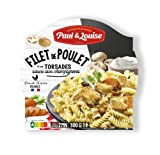 Paul & Louise Filet de poulet & Torsades, champignons à la crème 300g - Prêt en 2 min- 100 % ...