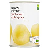 Pear Halves in Light Syrup Essential Waitrose 411g