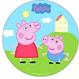 Peppa Pig - Papier azyme pour décoration de gâteaux, dessins animés enfants (Peppa Pig - A)