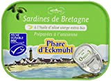 Phare d'Eckmül Sardines à l'Huile Olive Bio, 135 g