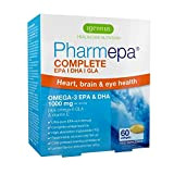 Pharmepa Complete- Huile de poisson sauvage Oméga-3 1000 mg EPA & DHA, Huile d'onagre Oméga-6 GLA, Forme triglycérides réestérifiés rTG ...