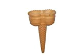 PJaspert Eiswaffeln | Cornets de crème glacée demi-doux "Les têtes géminée" 133x83x77mm (72 pièces)