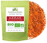 Plantes & Epices - Mélange Mix Epices BIO pour assaisonnement Kebab kefta Pita Chawarma 200g- Sachet Fraîcheur Biodégradable Refermable
