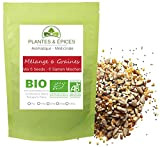 Plantes & Epices - Mélanger Boulanger BIO, 6 graines (Pavot, lin, millet, tournesol, sésame) - Sachet Fraîcheur Biodégradable Refermable (500g)