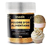 Poudre Alimentaire Or – Décoration Patisserie /gâteaux/Macarons/ (10g) - Couleur Dorée et Paillette – 100% COMESTIBLE