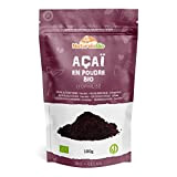 Poudre de Baies d’Acai Bio - Freeze-Dried - 100g. Pure Organic Acai Berry Powder. Produit au Brésil, Lyophilisé, Cru, extrait ...