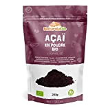 Poudre de Baies d’Acai Bio - Freeze-Dried - 200g. Pure Organic Acai Berry Powder. Produit au Brésil, Lyophilisé, Cru, extrait ...