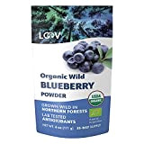 Poudre de bleuets sauvages biologiques LOOV - Portions pour 35 jours, 171 g, Bon pour les smoothies & le petit ...