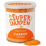 Poudre de carottes lyophilisées Super Garden - 100 % pur et naturel - convient aux végétaliens - sans sucre ajouté, sans ...