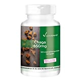 Poudre de Chaga 650mg - 120 gélules, champignon fonctionnel, végan | Vitamintrend
