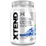 Poudre XTEND Original aux BCAA - framboise bleue | complément alimentaire aux acides aminés ramifiés | 7 g de BCAA ...