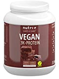 PROTEIN POWDER VEGAN Chocolate Brownie 1kg - poudre de protéines multi-composants végétales sans lactose - shake protéiné Nutri-Plus Shape & ...