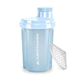 Protein Shaker 300 ml "Heaven" étanche, sans BPA avec tamis cliquable et balance pour shakes de lactosérum crémeux, coupes de ...
