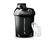 Protein Shaker 400 ml avec tamis - ORIGINAL Fitness Mixer - Sans BPA, Avec échelle pour shakes crémeux de protéines ...