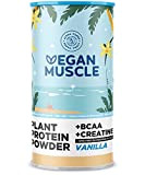 Proteine Vegan Musculation - VANILLE - Enrichies en BCAA et créatine - Proteine vegetale issues de graines germées - 600 ...