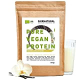 Protéines Vegan BIO Vanille sans soja [d'Allemagne] - 600g 3K Protéine végétale de riz biologique, protéine de chanvre et de ...