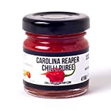 Purée de piments Carolina Reaper - Fabrication anglaise - Ingrédients naturels uniquement - Pâte de cuisine extrêmement épicée - La ...
