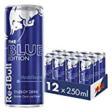 Red Bull Energy Drink Blue Edition avec goût aux myrtilles, 12, jetables (de 12 x 250 ml)