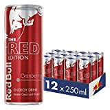 Red Bull Energy Drink Red Edition avec goût Cranberry, 12, jetables (de 12 x 250 ml)