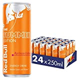 Red Bull Energy Drink Summer Edition Lot de 24 boîtes de conservation jetables avec goût abricot/fraise 24 x 250 ml