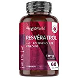 Resvératrol Extrait de Racine de Renouée Japonaise, 500mg - 98% Trans-Resveratrol - 60 Gélules Vegan (1 Mois) - Avec Polyphénols ...
