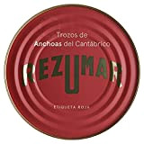 Rezumar - Label Rouge - Filets d'Anchois de la Mer Cantabrique en Morceaux à l'Huile d'Olive - 520 g