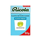 Ricola - Bonbons aux Plantes Suisses - Parfum Alpin Fresh - Rafraîchissant - Sans Sucres - Boîte de 50g