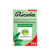 Ricola - Bonbons aux Plantes Suisses - Parfum Eucalyptus - Rafraîchissant - Sans Sucres - Boîte de 50g