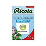 Ricola - Bonbons aux Plantes Suisses - Parfum Menthe des Glaciers - Doux et Rafraîchissant - Sans Sucres - Boîte ...