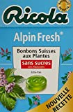 Ricola Bonbons Suisse aux Plantes Alpin Fresh sans Sucres 50 g - Lot de 5
