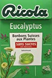 Ricola Bonbons Suisses aux Plantes Eucalyptus sans Sucres 50 g - Lot de 5