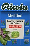 Ricola Bonbons Suisses aux Plantes Menthol sans Sucres 50 g - Lot de 5
