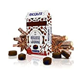 RICQLES -BONBONS RÉGLISSE BADIANE SANS SUCRES - Bonbon à sucer- Élaborés en France - Boîte en carton de 40g